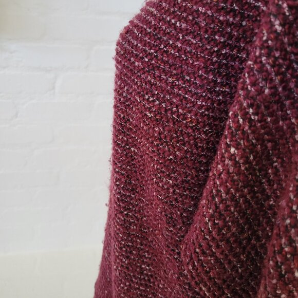 Kut From The Kloth Tops Medium Sweater Purple Pink 3/4 Sleeve V-Neck Chunky Knit - Picture 6 of 8